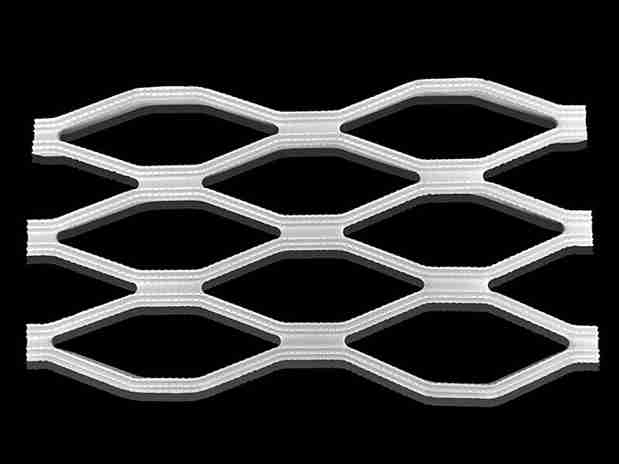 Aluminum panel mesh detail