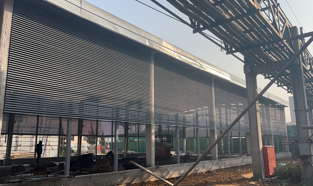 Aluminum curtain wall created by HY Industries